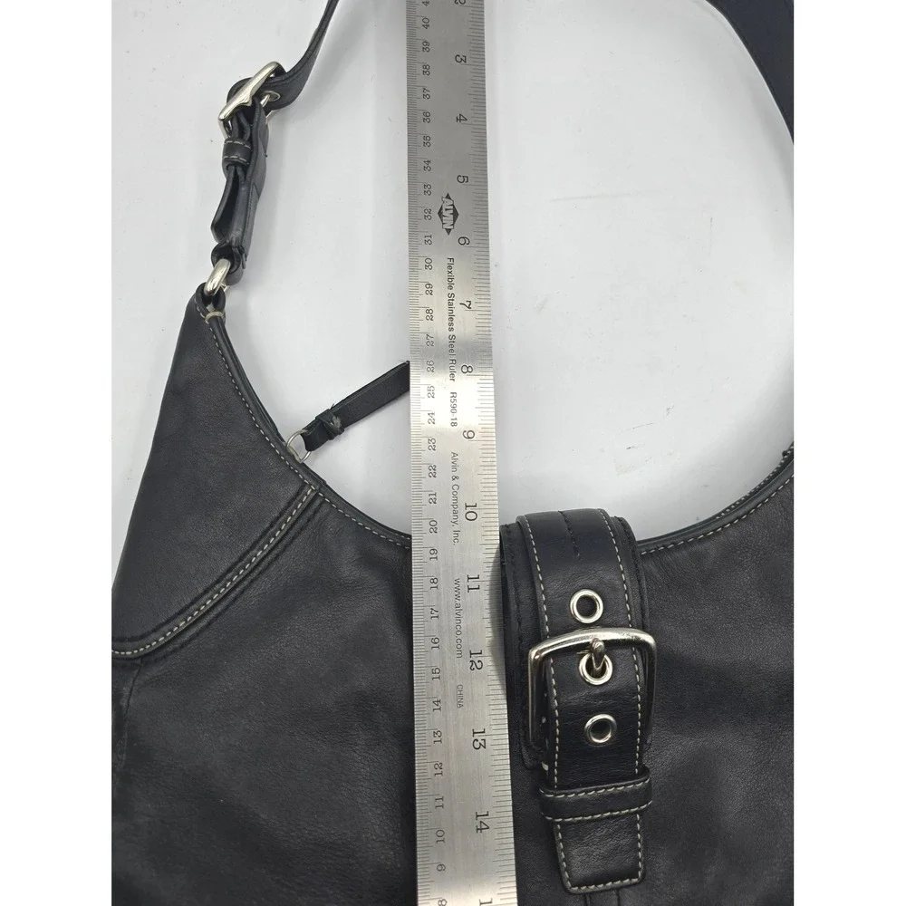 Coach Hamilton Soho Hobo F12601 Black Leather Shoulder Bag Y2K 2008 Buckle Rare